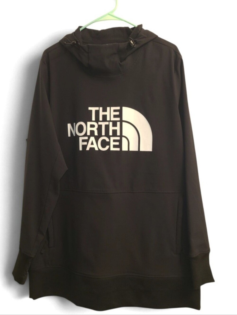 The North Face Women's Black Tekno Hoodie White Logo Size L